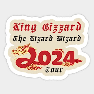 This is King Gizzard and Lizard wizard 2024 tour Sticker